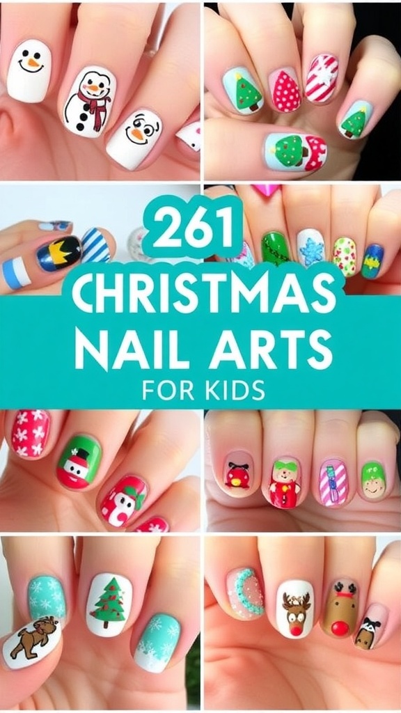 Festive Christmas Nail Art Ideas for Kids Aged 8-9 A collection of kids